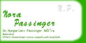 nora passinger business card
